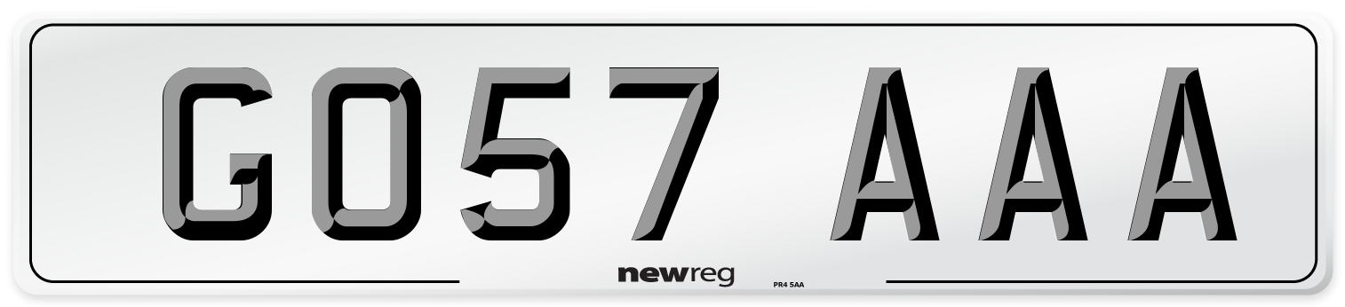 GO57 AAA Number Plate from New Reg